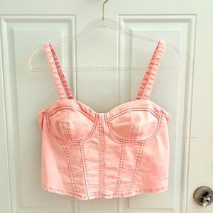 no boundaries simple cutie light pink cropped tank top size large